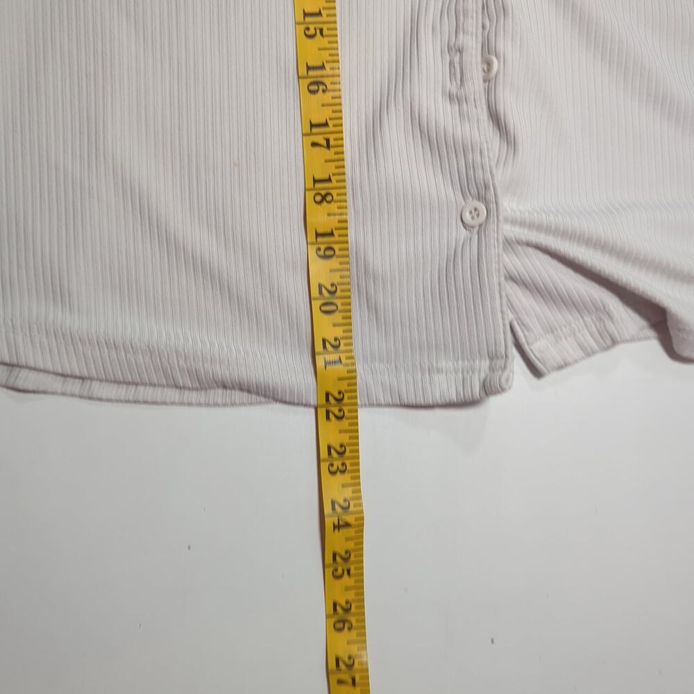 Juicy Couture Ribbed Rhinestone Button Up Top Y2K Small - Picture 8 of 8